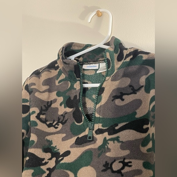 Kid Connection 4T quarter zip pullover camo fleece jacket - Picture 3 of 5